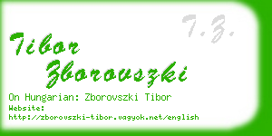 tibor zborovszki business card